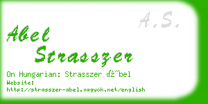 abel strasszer business card
